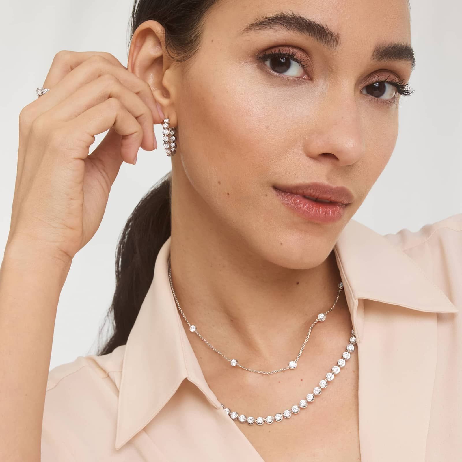 Illusion Lab-Grown Diamond Necklace In 14K White Gold 4