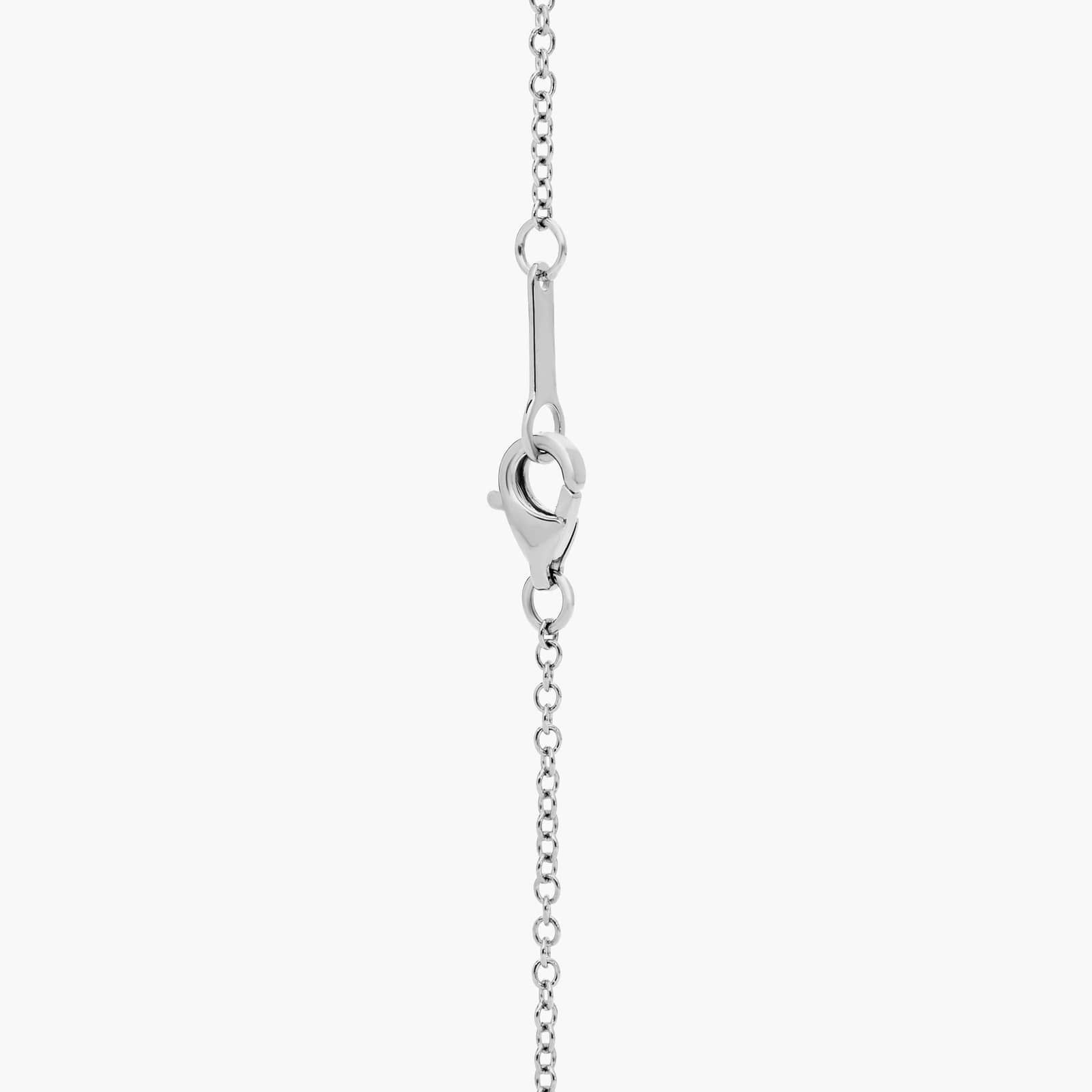 Heart Pendant Necklace With Lab-Grown Diamond Pavé In 14K White Gold 2