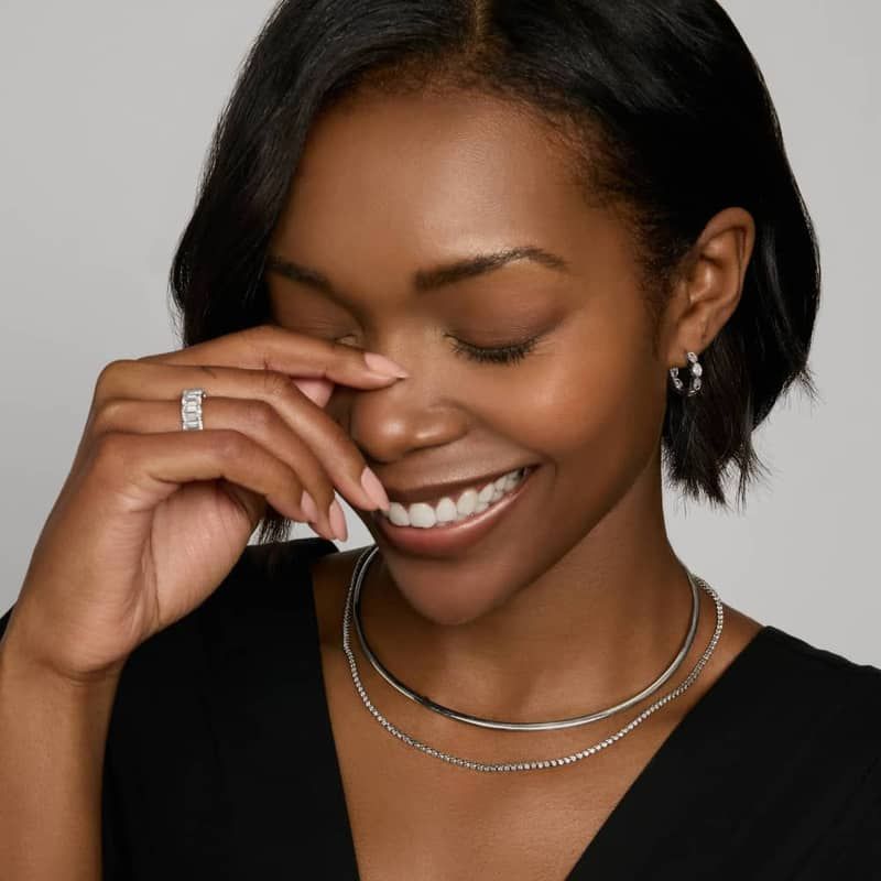 Mini Half Tennis Necklace With 2CTW Round Cut Lab-Grown Diamonds In 14K Yellow Gold