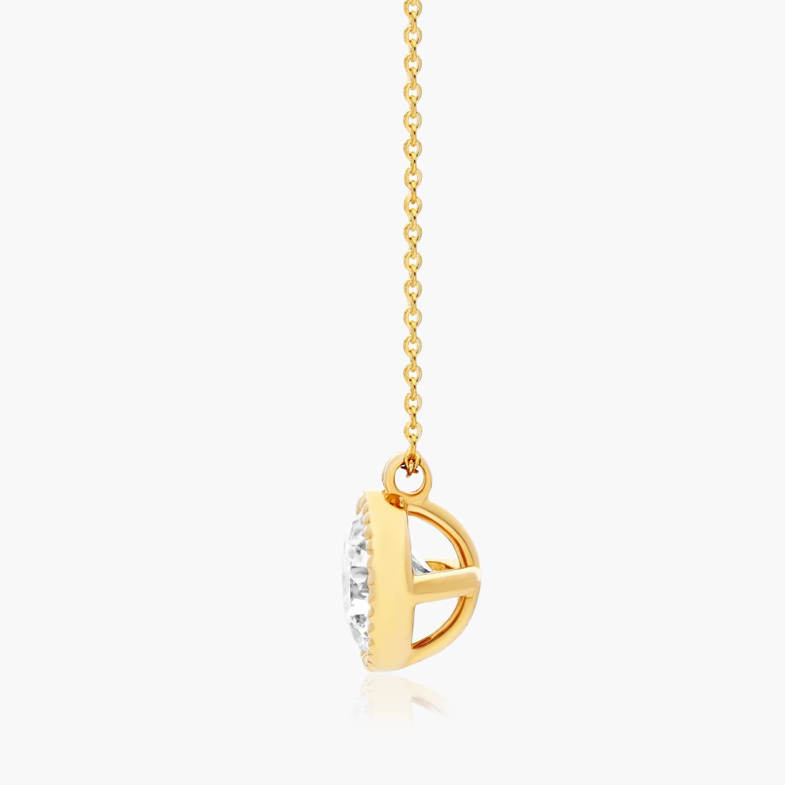 14K Yellow Gold Milgrain Bezel Diamond Pendant (0.25 CTW - H-I / SI1-SI2) By James Allen 2
