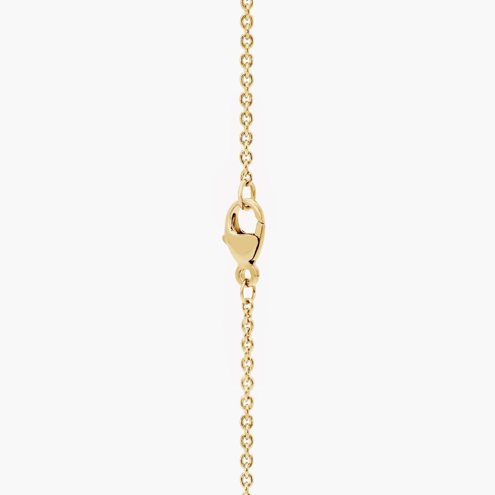 Lab-Grown Diamond Station Necklace With Bezel Settings In 14K Yellow Gold 2
