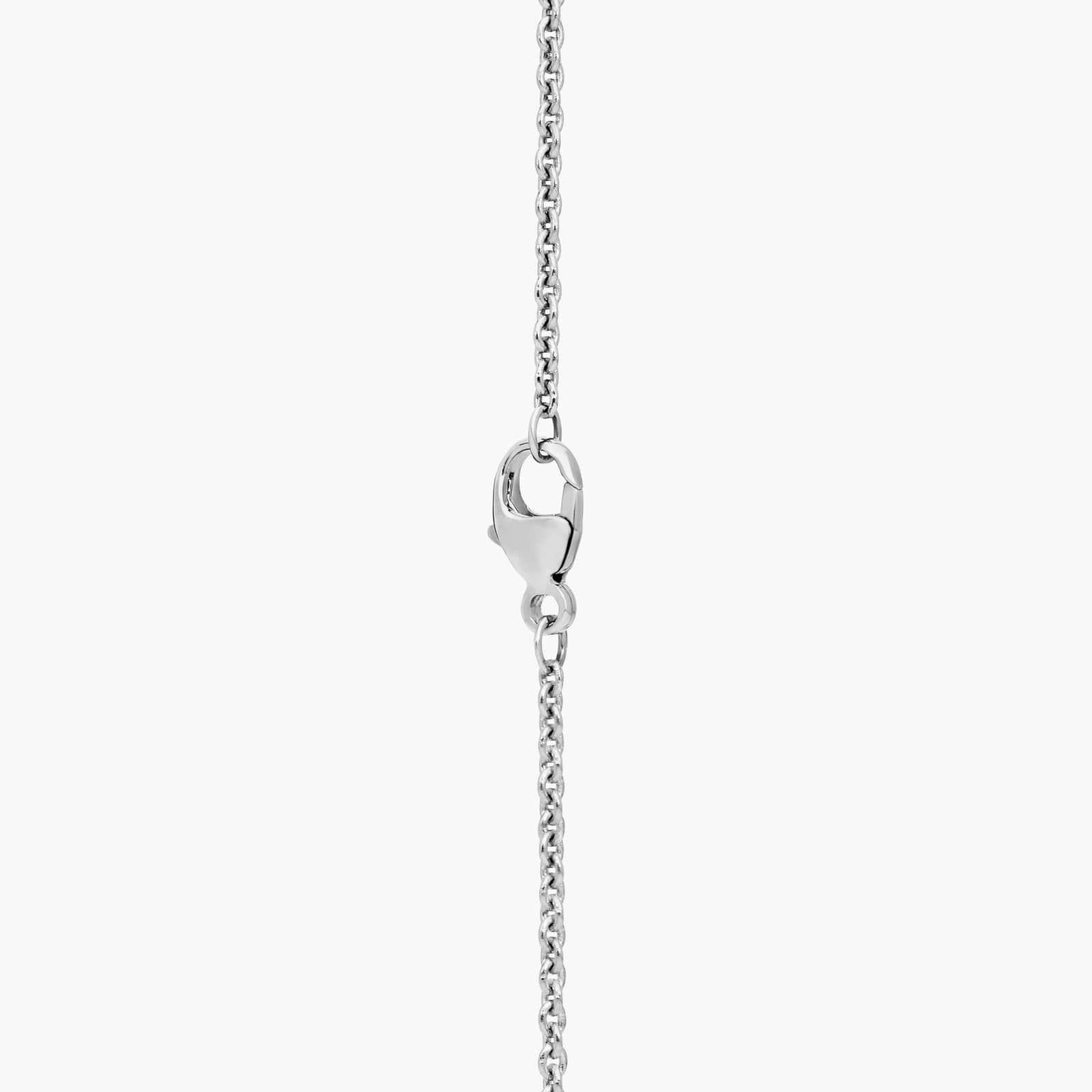 Chain-Set Initial E Necklace With Lab-Grown Diamonds In 14K White Gold 2