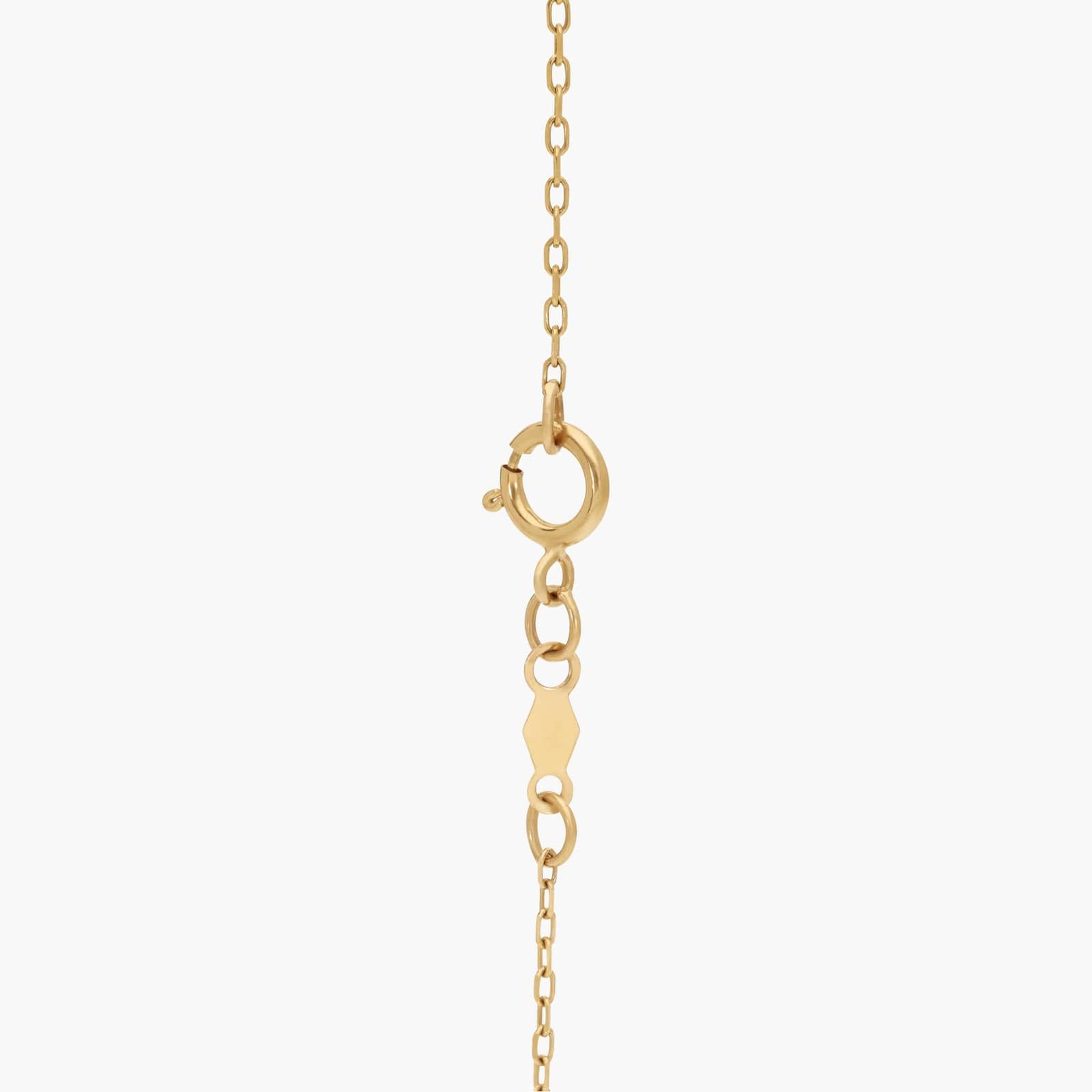 East-West Pendant Necklace with 0.3 CTW Pear Shaped Lab-Grown Diamond in 14K Yellow Gold 2